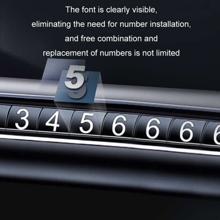 Vehicle Safety Hammer Temporary Parking Phone Number Plate(Silver)