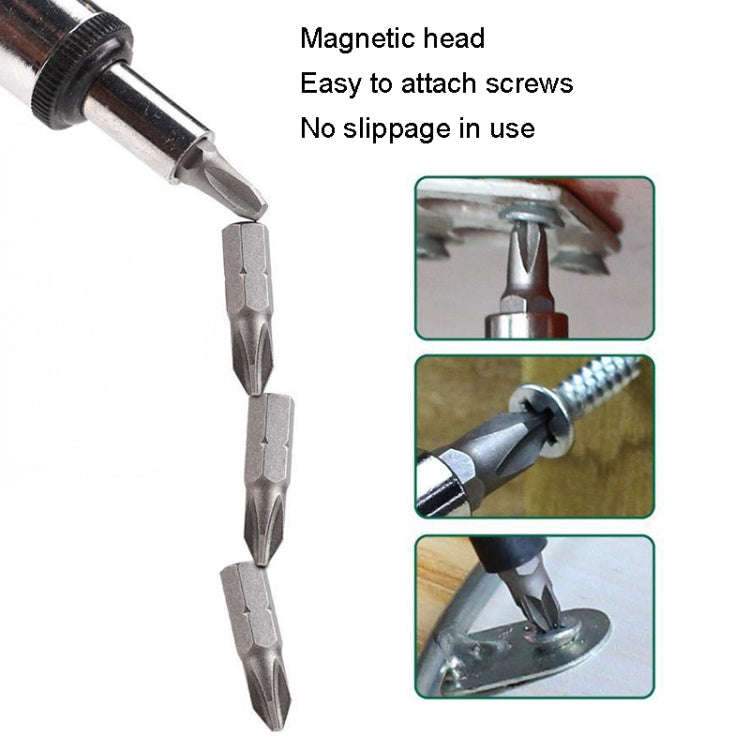 10pcs Electric Screwdriver Short Batch Head Strong Magnetic Driver Head, Series: Phillips PH1
