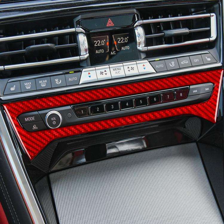 For 2019-2024 BMW 8 Series G14 Universal CD Panel Sticker for Left and Right Drive(Red)