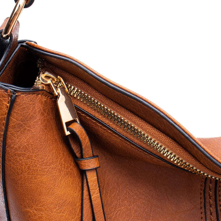 7871 Large Capacity Adjustable Leather Tote Bag Multi-compartment Shoulder Bag, Color: 2-In-1 Blue