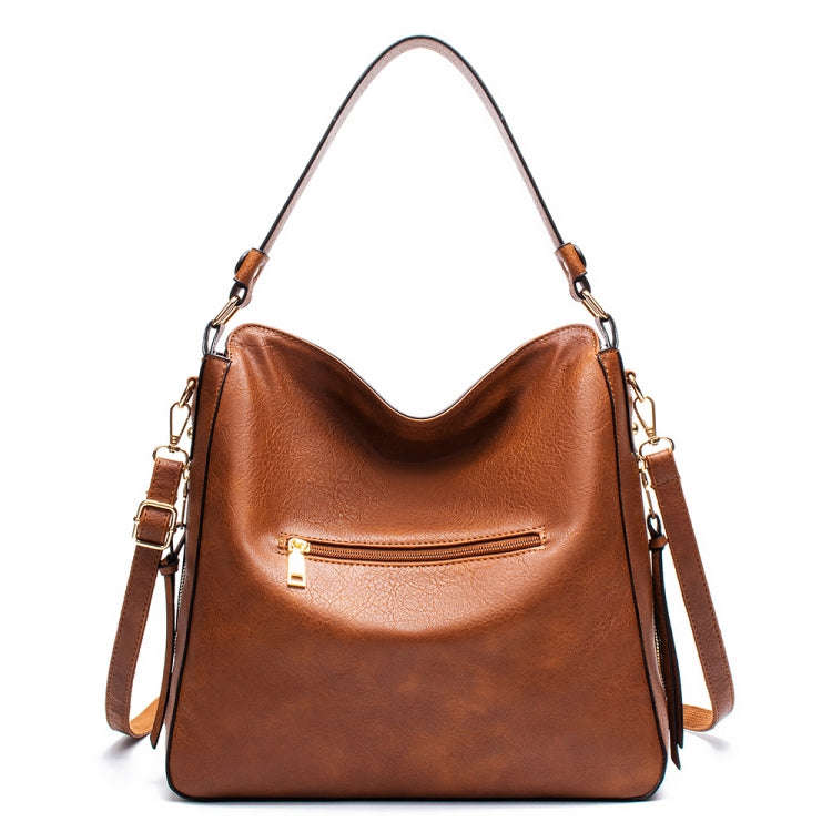 7871 Large Capacity Adjustable Leather Tote Bag Multi-compartment Shoulder Bag, Color: 2-In-1 Gray