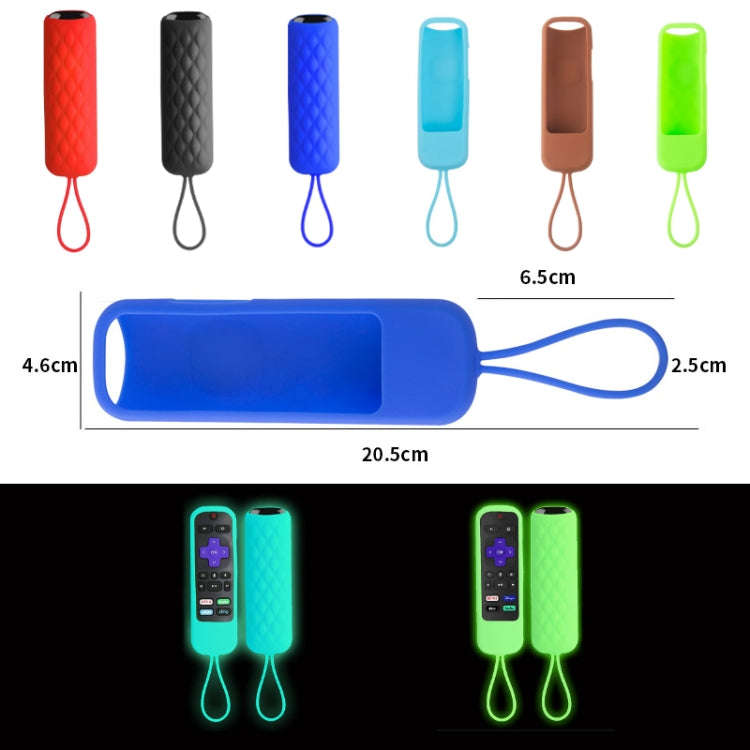 For TCL Roku 3600R/3900/Voice RCAL7R 2pcs Remote Control Silicone Case(Blue)