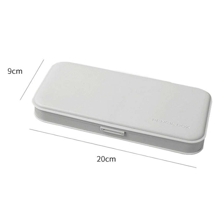 WJ-WJH-2 Plastic Compartment Large-capacity Shatter-resistant Flip-top Stationery Box(Blue)