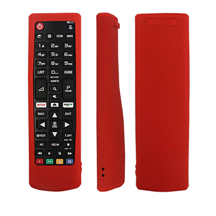 For LG 2pcs Remote Control Drop-Proof Protection Case(Red)