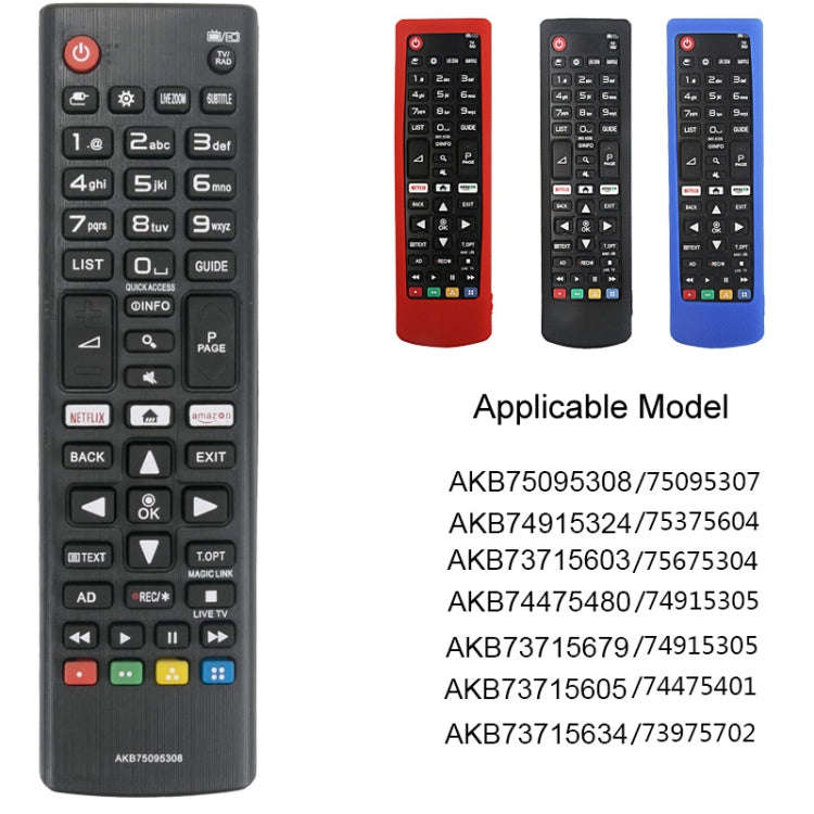 For LG 2pcs Remote Control Drop-Proof Protection Case(Blue)