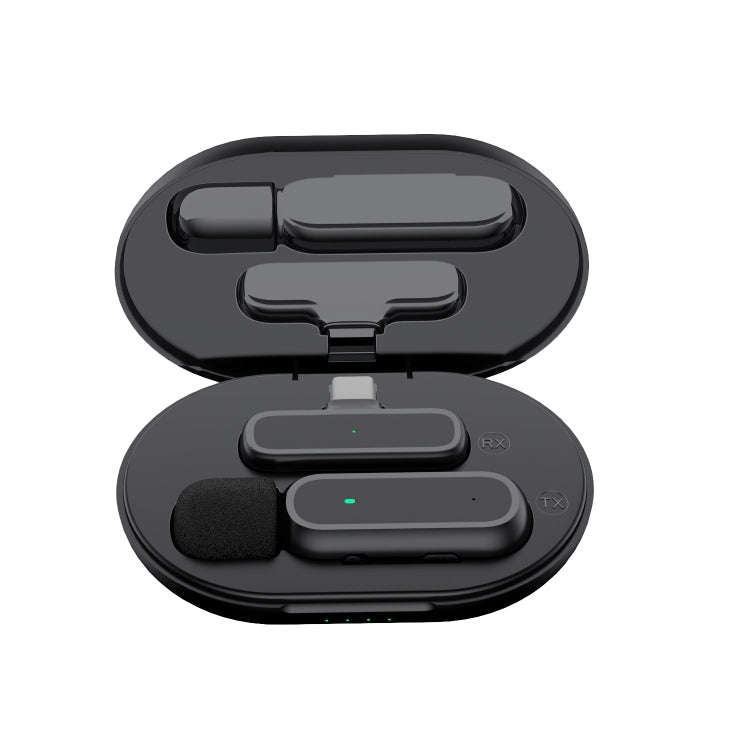 K61 One To  One Wireless Lavalier Microphone With Charging Box Noise Reduction Video Record Mic,S...