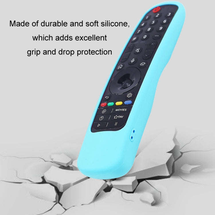 For LG MR21GA/MR21GC 2pcs Remote Control Silicone Case(Blue)
