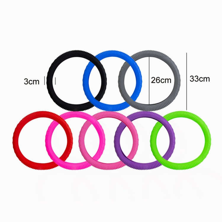 Silicone Non-slip Wear-resistant Concave Point Car Steering Wheel Cover, Size: 34-38cm(Light Pink)