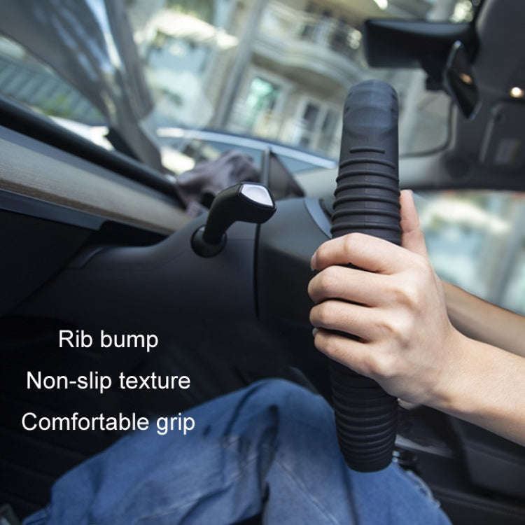 Silicone Non-slip Wear-resistant Concave Point Car Steering Wheel Cover, Size: 34-38cm(Blue)