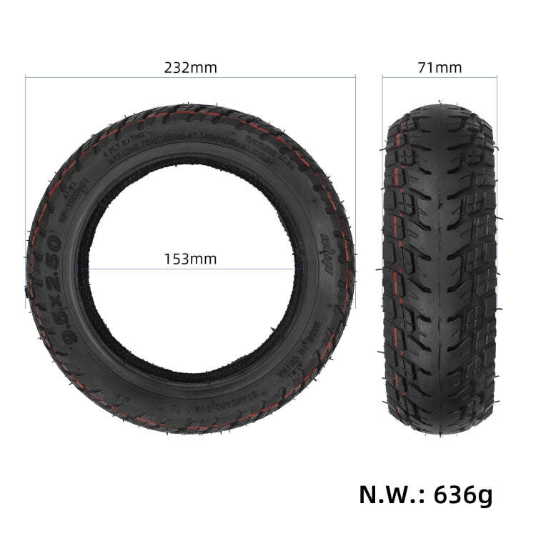 9.5x2.5 Inch Off-Road Tubeless Tire for KQI3/KQI3 PRO/KQI3 MAX/KQI3 SPORT Electric Scooter With G...