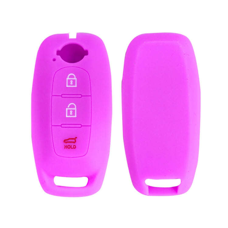 For 2023 Nissan Altima 2pcs Three-Button Key Silicone Protective Case(Rose Red)