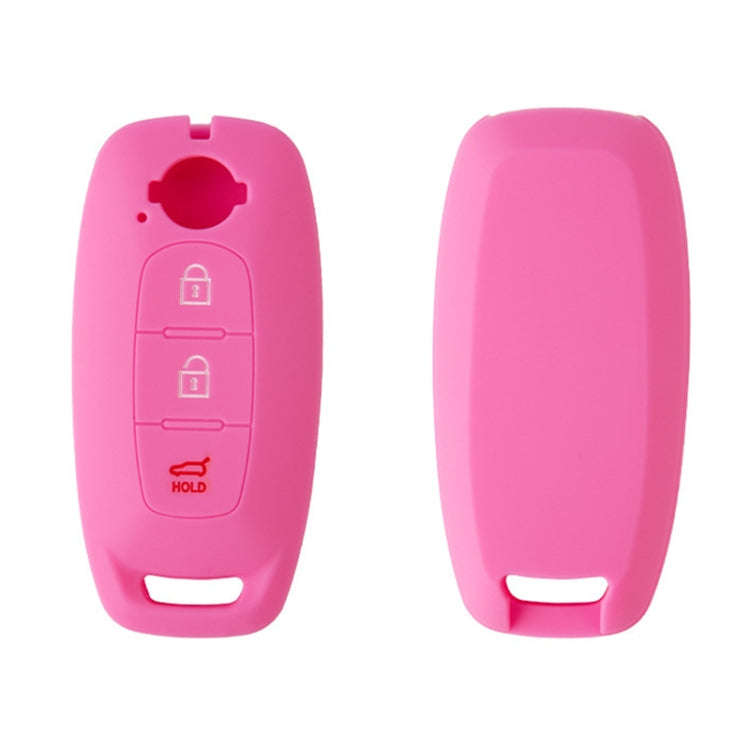 For 2023 Nissan Altima 2pcs Three-Button Key Silicone Protective Case(Pink)