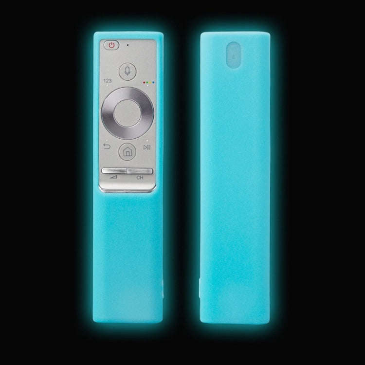 For Samsung BN-Q789FC 2pcs Remote Control Dustproof Silicone Case(Luminous Blue)