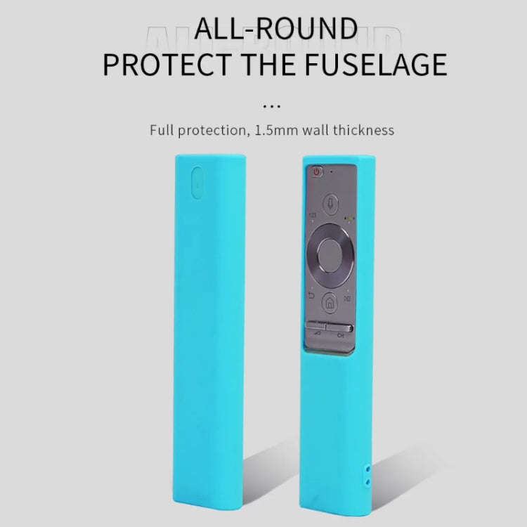 For Samsung BN-Q789FC 2pcs Remote Control Dustproof Silicone Case(Luminous Blue)