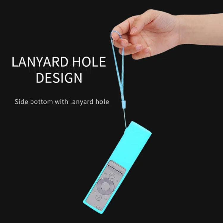 For Samsung BN-Q789FC 2pcs Remote Control Dustproof Silicone Case(Luminous Blue)