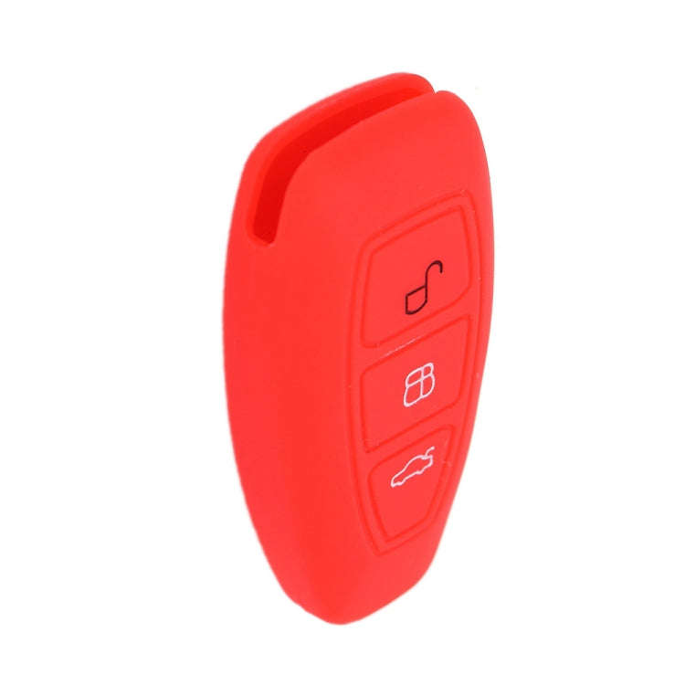 For Ford Focus/Mondeo 2pcs Folding Three-Button Key Protect Cover(Red)