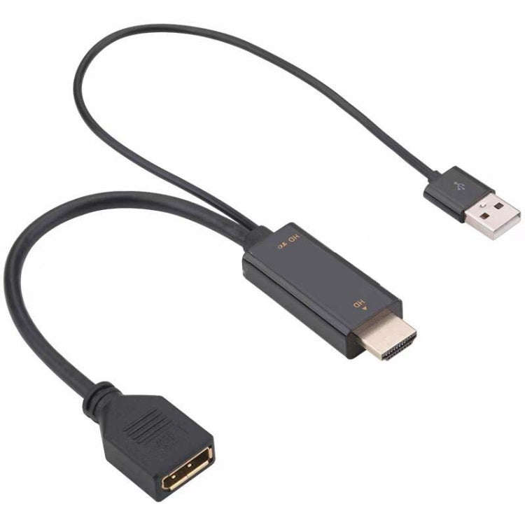 H146 25cm 4K 60Hz HDMI To DP Adapter With Power Supply HD Converter