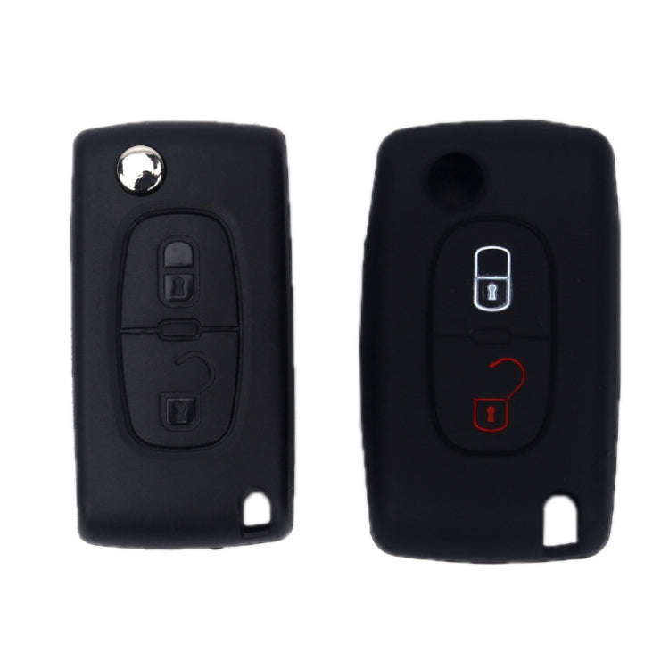2pcs Car Key Cover for Peugeot 206/207/4008/3008 Citroen Sega/Triumph/C5(Luminous Green)
