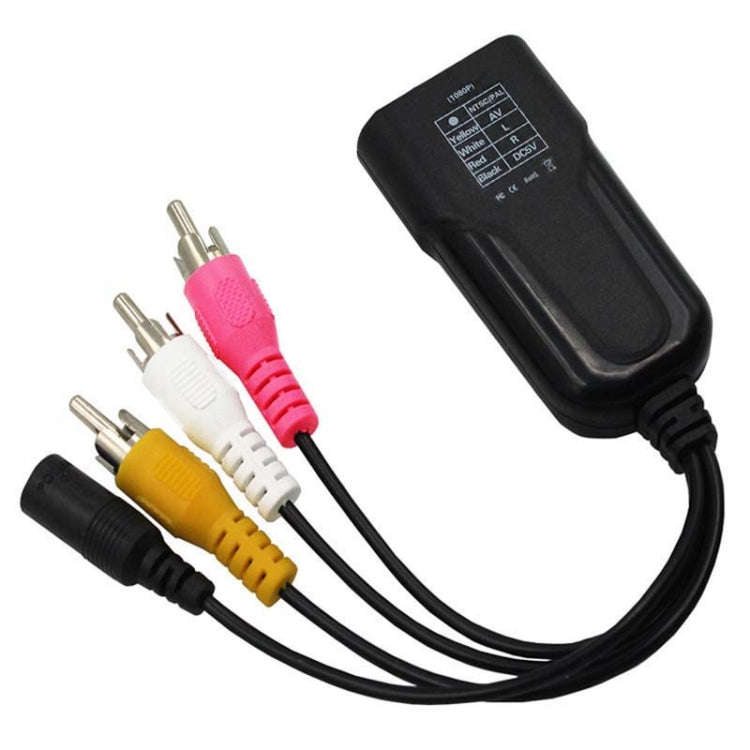 K13W HDMI To AV 1080P HD Converter, Cable Length: 0.5m(Black)