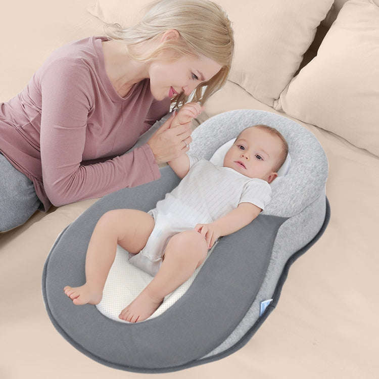 Baby Breastfeeding Pillow Lying Feeding Baby Anti-spitting Milk Slope Pad(Gray)