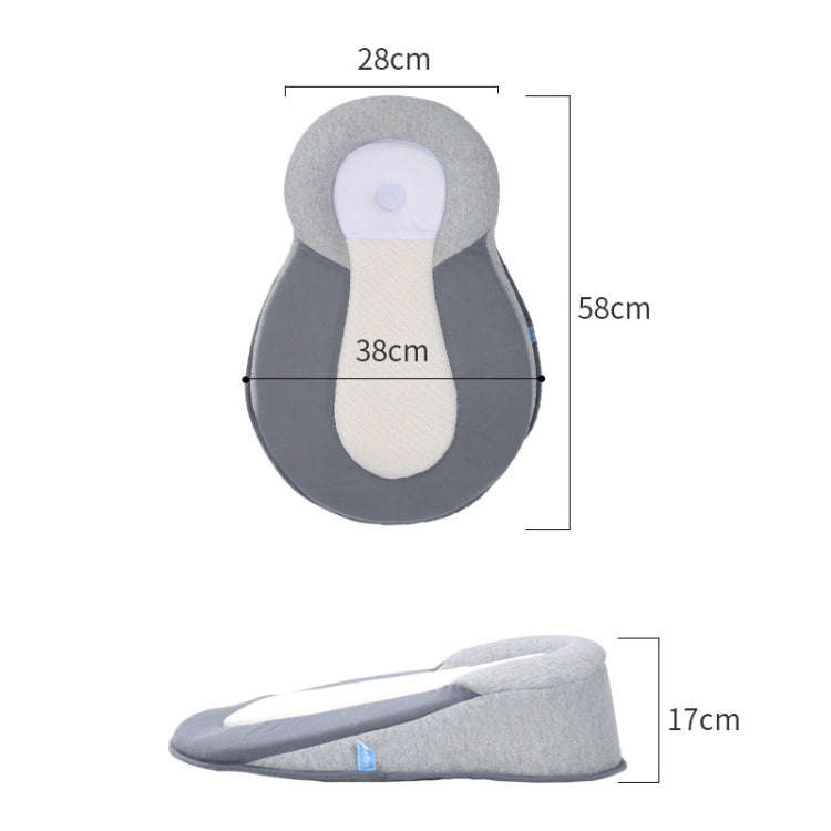 Baby Breastfeeding Pillow Lying Feeding Baby Anti-spitting Milk Slope Pad(Gray)