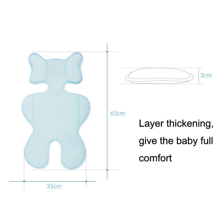 3D Baby Cart Mat Four Seasons Universal Baby Dining Chair Mat(Blue)