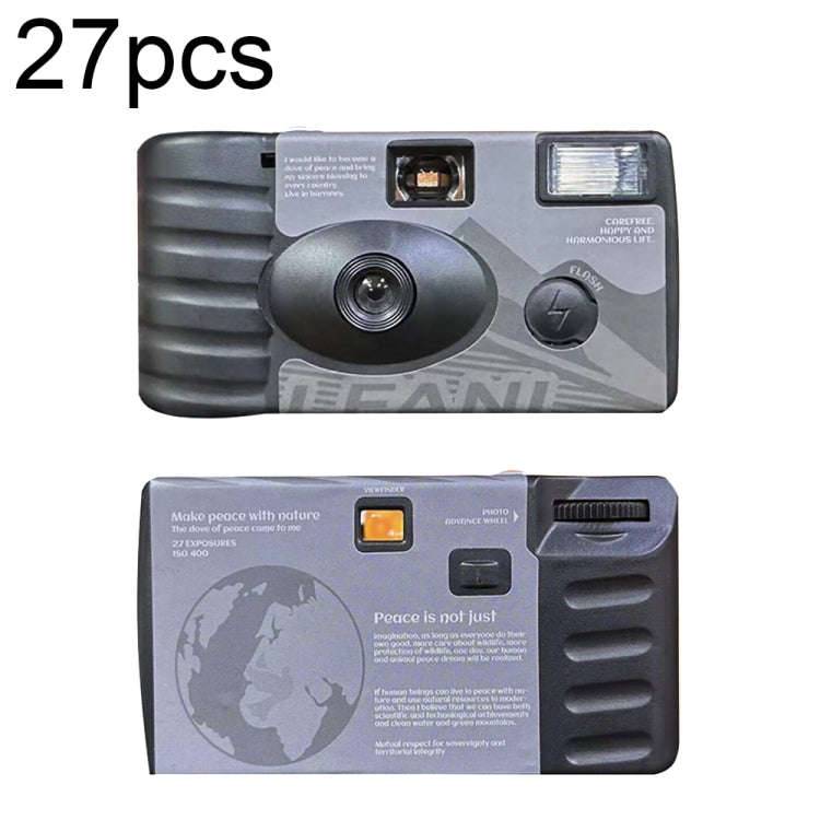 27pcs LFANI Retro Film Camera Waterproof Cartoon Decorative Stickers without Camera