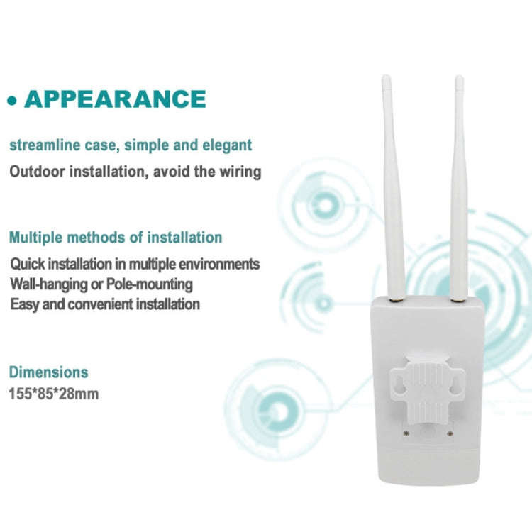 European Version 4G LTE Router CPE Outdoor Waterproof Mobile Router Triple Network, EU Plug