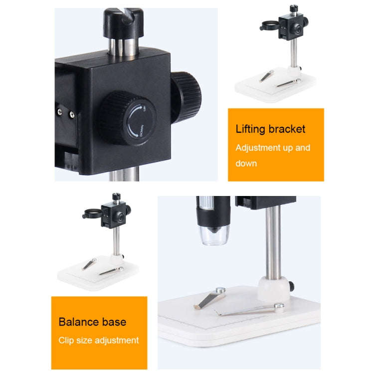 DM3 4.3-Inch Screen LED Light 1000X HD Portable Electronic Digital Microscope, Specification: Pla...