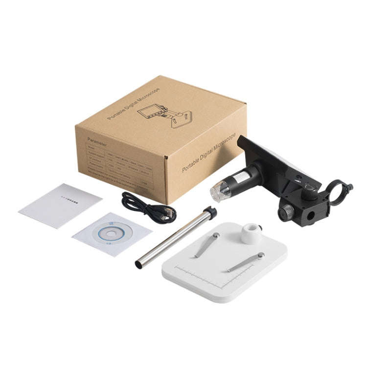 DM3 4.3-Inch Screen LED Light 1000X HD Portable Electronic Digital Microscope, Specification: Pla...