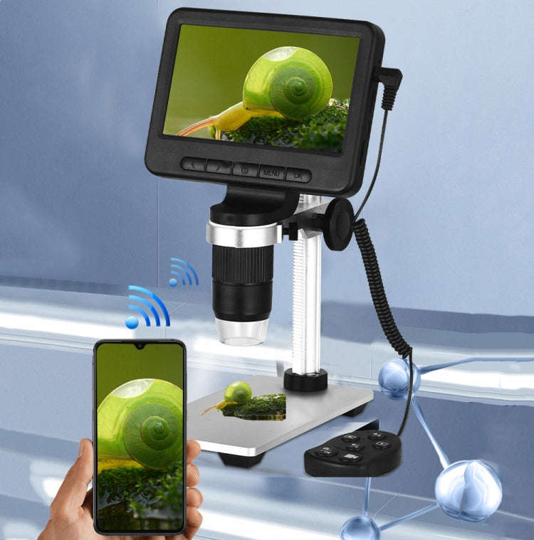 500X/1000X 5-Inch Screen WIFI HD 2 Million Pixel Maintenance Electron Microscope, Specification: ...