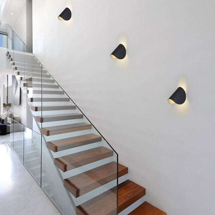 Showroom Bedroom Bedside Lamp Rotating LED Color Wall Lamp, Color: Black(Warm Light)