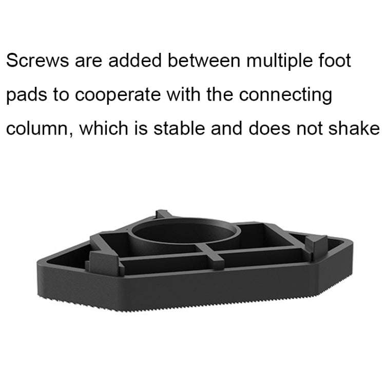 4pcs Three-layer BS-XYJJD Household Washing Machine Refrigerator Non-slip Shock-absorbing Floor Mat