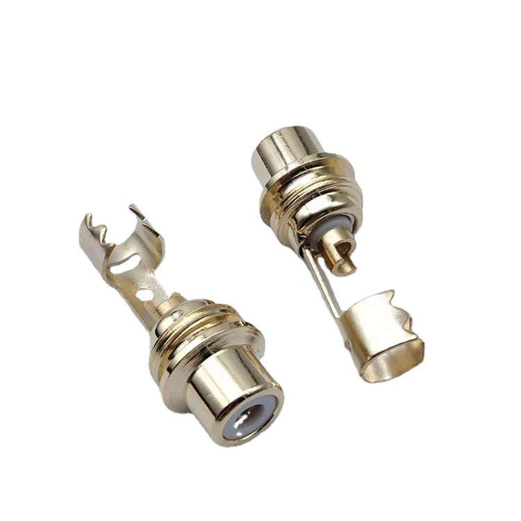 10pcs AV Audio Plug RCA Lotus Female Plug With Clip(M11x0.75mm)