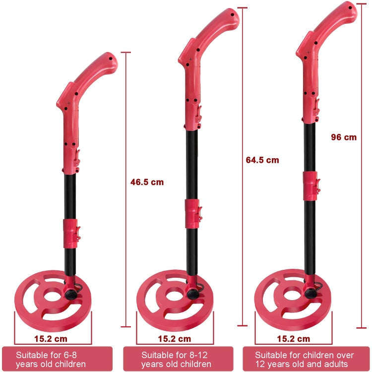 Goint MD3006 Metal Detector Outdoor Treasure Hunter Toys Children Science Detector(Red)