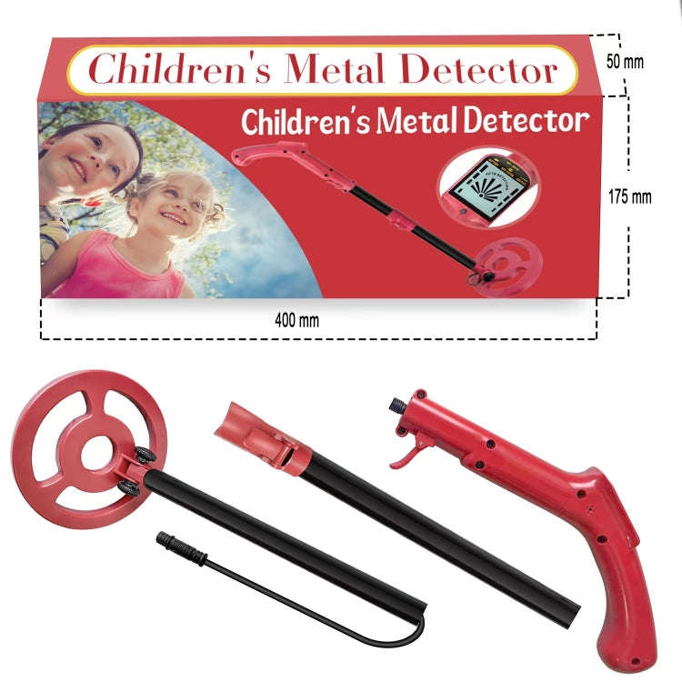 Goint MD3006 Metal Detector Outdoor Treasure Hunter Toys Children Science Detector(Red)