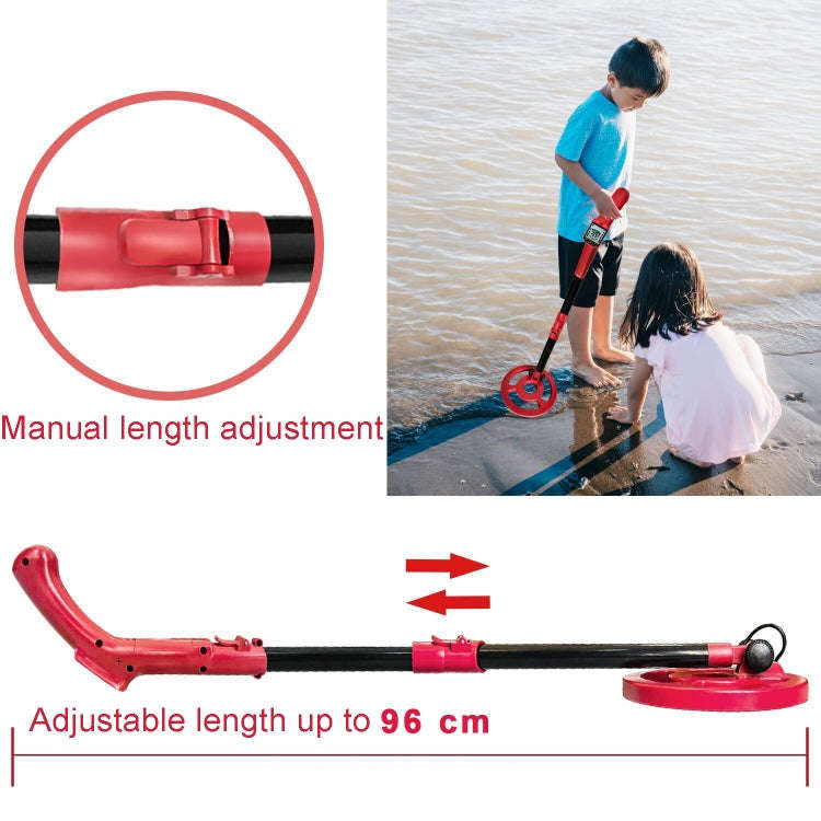 Goint MD3006 Metal Detector Outdoor Treasure Hunter Toys Children Science Detector(Red)
