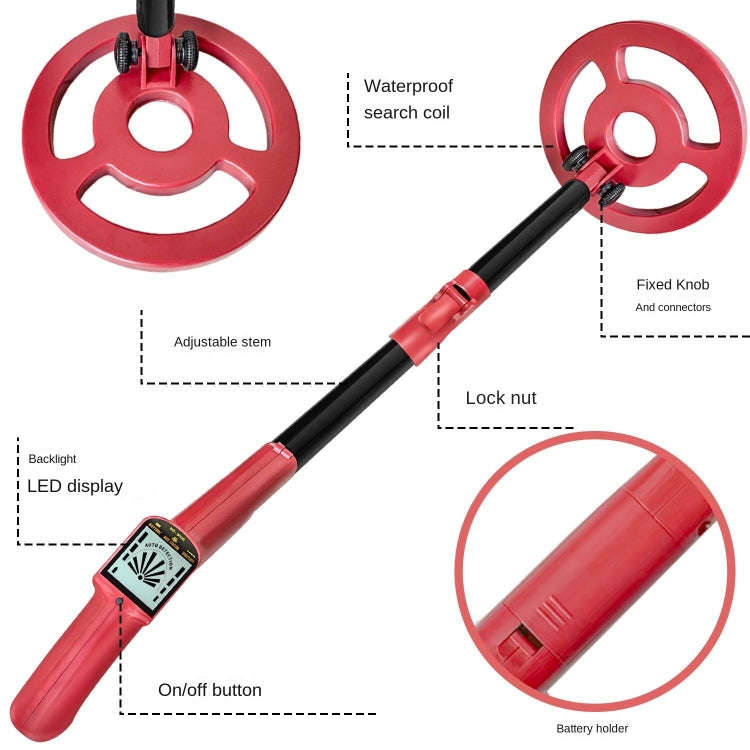 Goint MD3006 Metal Detector Outdoor Treasure Hunter Toys Children Science Detector(Light Green)