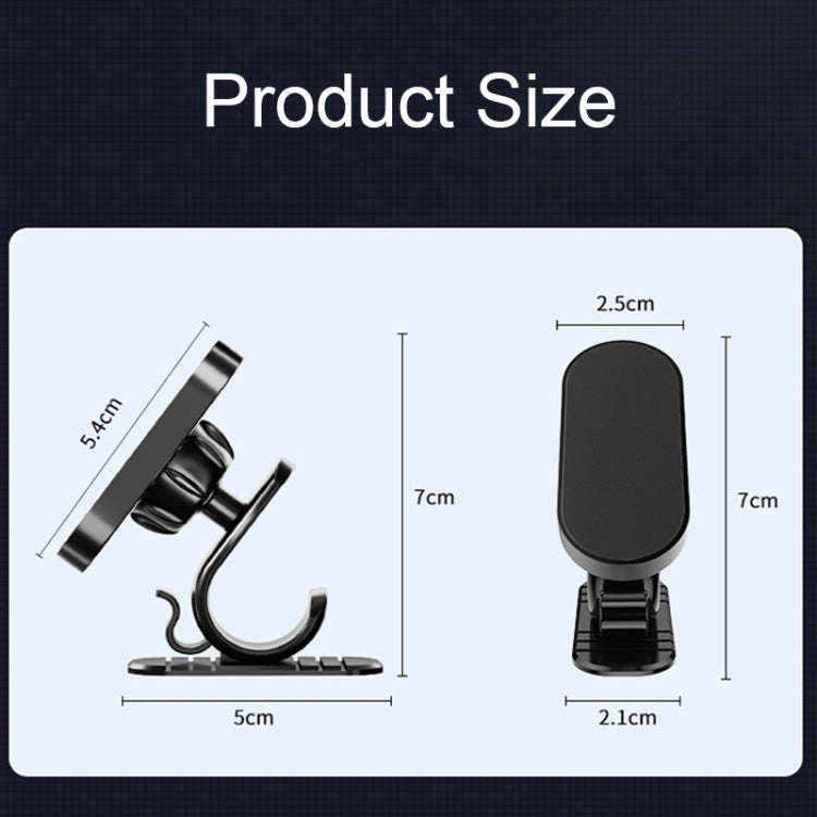 D6 360-degree Rotating Magnetic Suction Car Mobile Phone Holder(Black)