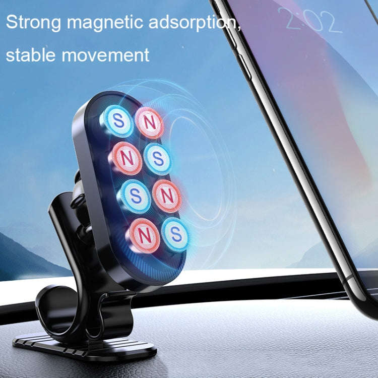 D6 360-degree Rotating Magnetic Suction Car Mobile Phone Holder(Black)