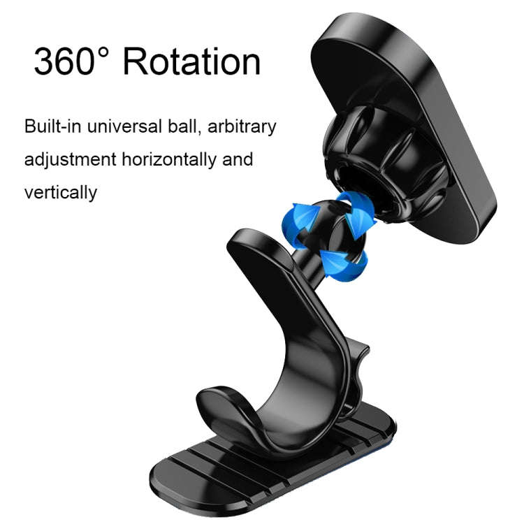 D6 360-degree Rotating Magnetic Suction Car Mobile Phone Holder(Black)