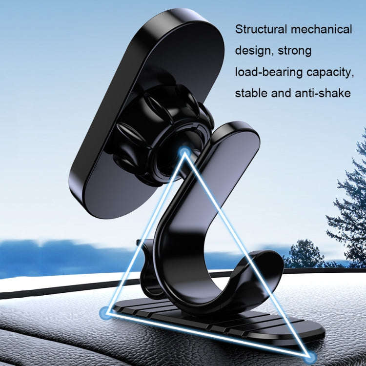 D6 360-degree Rotating Magnetic Suction Car Mobile Phone Holder(Black)