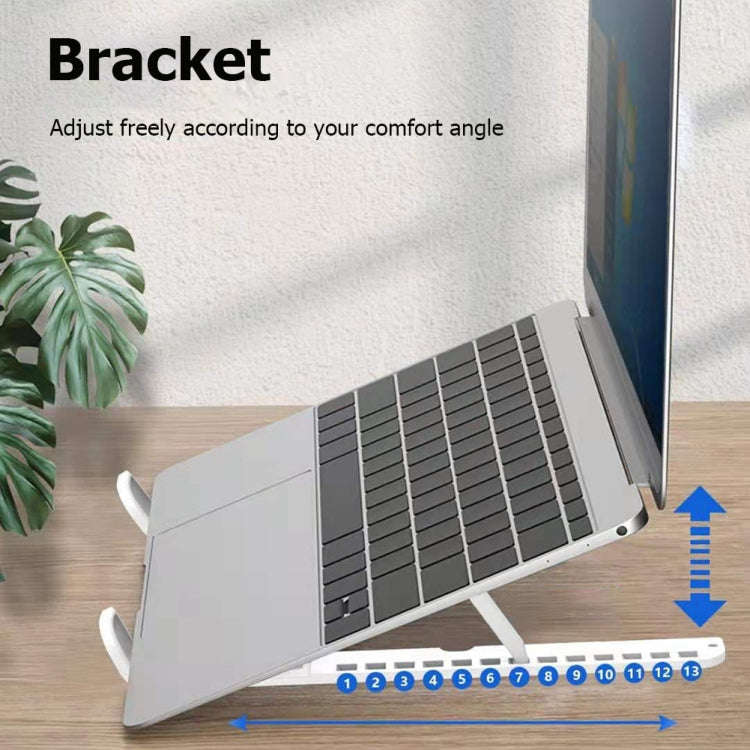 2 In 1 Laptop Mobile Phone Stand Heightening Cooling Stand(Black)