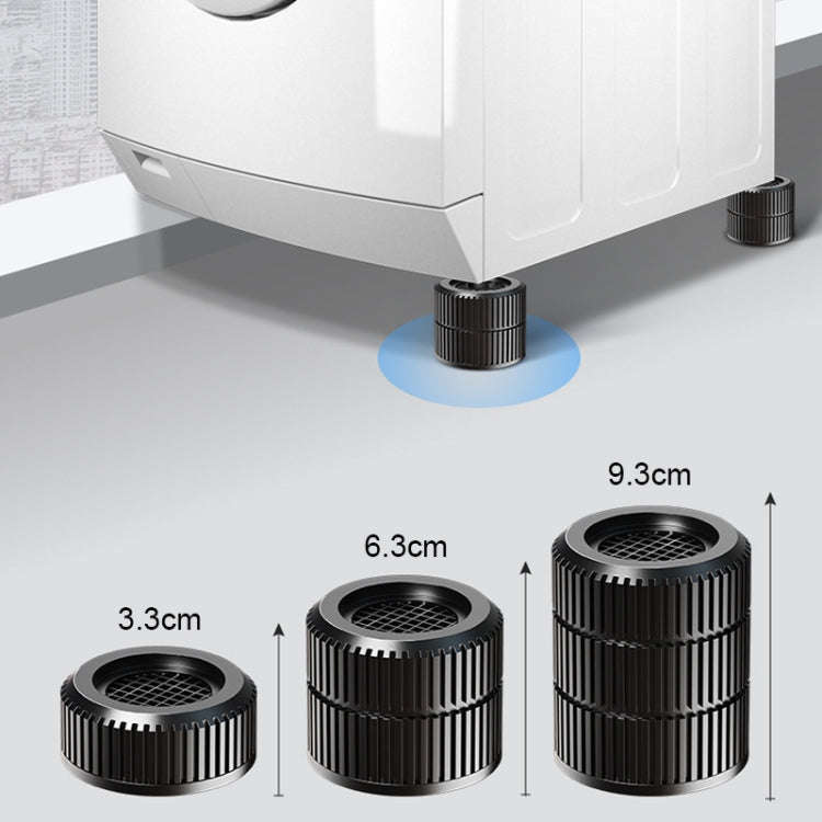 4pcs Three-layer JDY-H Washing Machine Shock-absorbing Floor Mat Furniture Non-slip Heightening B...