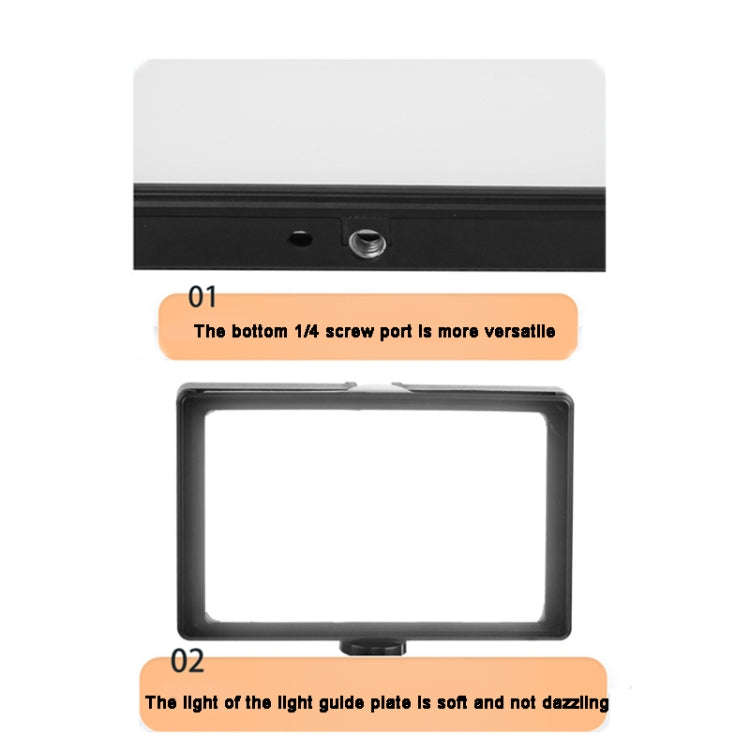 8 Inch 3200-5500K Three-color Temperature Photography Flat-panel Live Fill Light,Spec: 2.1m Brack...