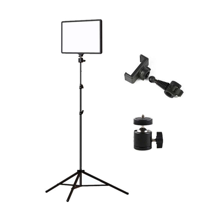 10 Inch 3000-6500K Three-color Temperature Photography Flat-panel Live Fill Light,Spec: 2.1m Brac...