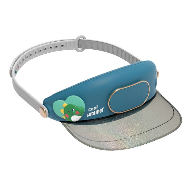 Cute Pet Bladeless Fan Hat USB Rechargeable Adjustable Speed Summer Sun Protection Sunshade Fan(L...