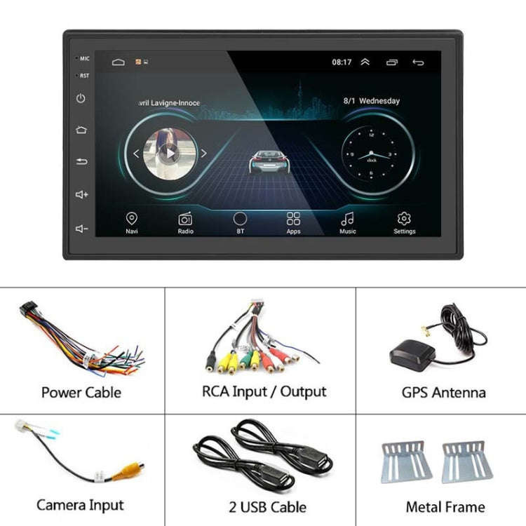 A2222KT 7 Inch Android Navigation WiFi Version 1+32G GPS Bluetooth 2.5D Screen Car Central Contro...