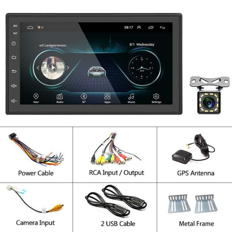 A2222KT 7 Inch Android Navigation WiFi Version 1+32G GPS Bluetooth 2.5D Screen Car Central Contro...