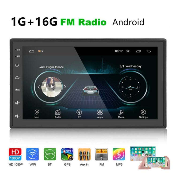 A2222KT 7 Inch Android Navigation WiFi Version 1+32G GPS Bluetooth 2.5D Screen Car Central Contro...
